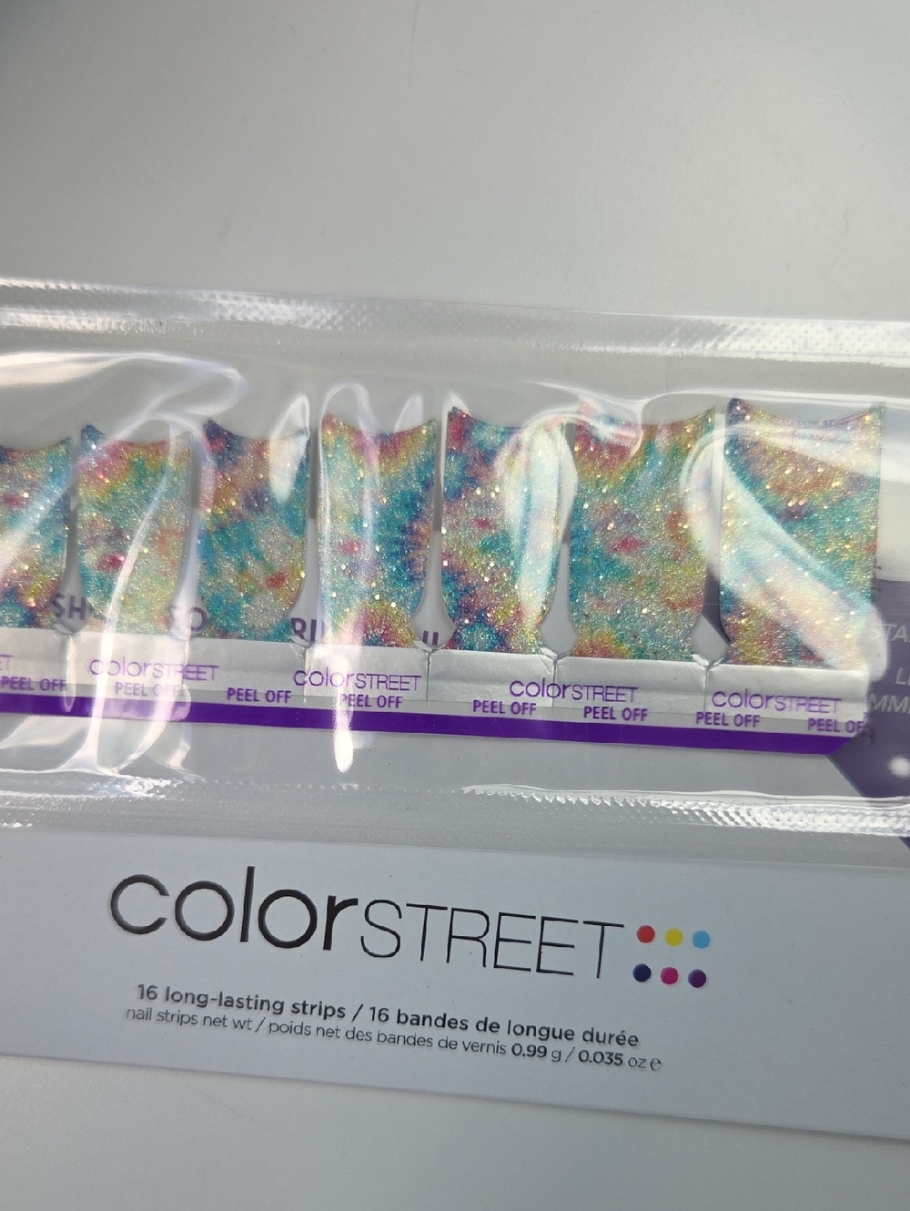 Color Street Subscription Box Nail Strips - Twisted Rainbow
